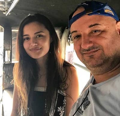 Naomi Sequeira with her father Lionel Sequeira
