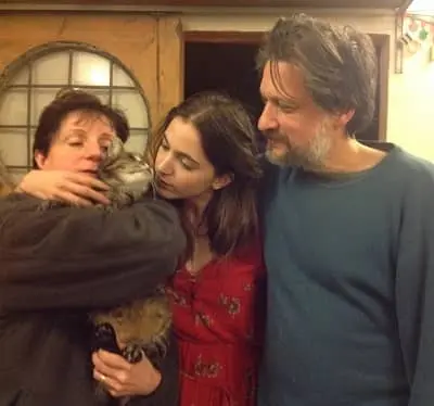 Pearl Chanda with her father and mother