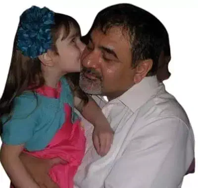 Olga Petsa with her father George F Petsas