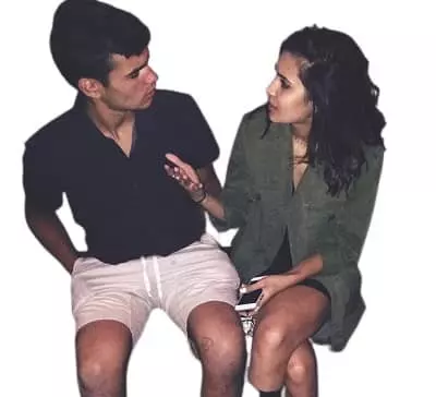 Sophia Taylor Ali with her brother
