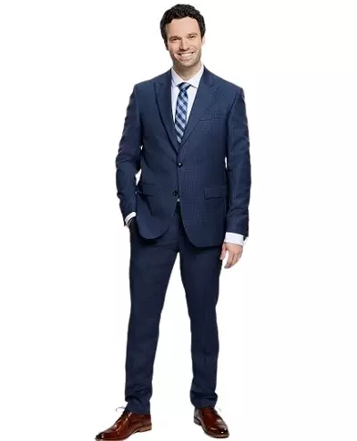 Jake Epstein height is 6 feet 2