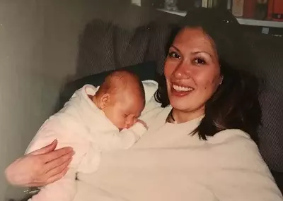 Lola Tung with her mother Pia Tung