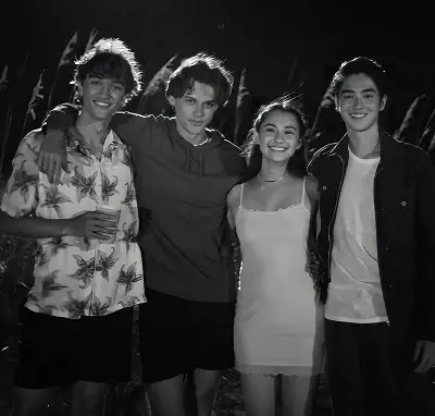Sean Kaufman with Lola Tung, Gavin Casalegno, and Christopher Briney