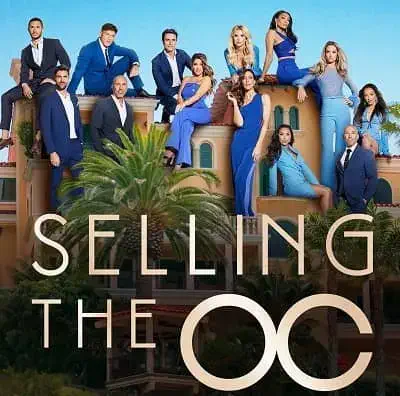 Jason Oppenheim with the cast of Selling The OC