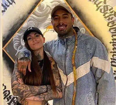 Angel Rose with her boyfriend