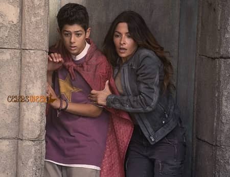 Bodhi Sabongui with Sarah Shahi