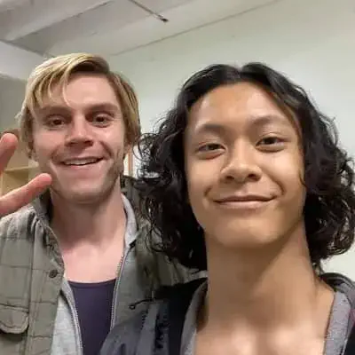 Kieran Tamondong with Evan Peters