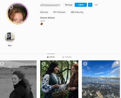 Eleanor Mclynn Instagram account
