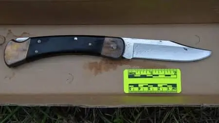 The knife that Aiden Fucci used to kill Tristyn Bailey