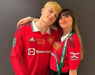 Alejandro Garnacho with Girlfriend Eva Garcia family