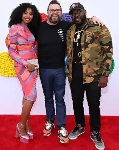 Dalal Elsheikh with Rutledge Wood and Hertrech Eugene Jr