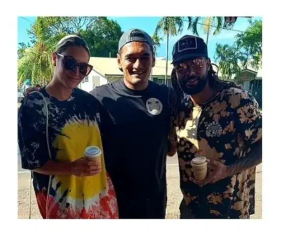 Denne Bourke with Baketball Player Patty Mills
