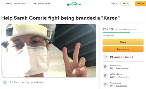 Sarah Jane Comrie GoFundMe