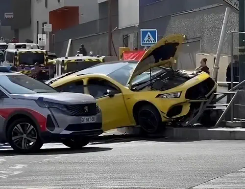 Nael M crashed car