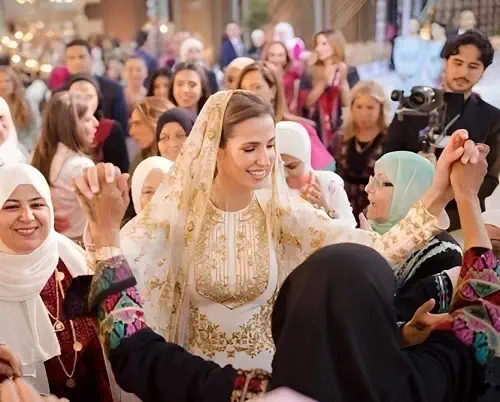 Rajwa Al Saif enjoying her pre wedding function