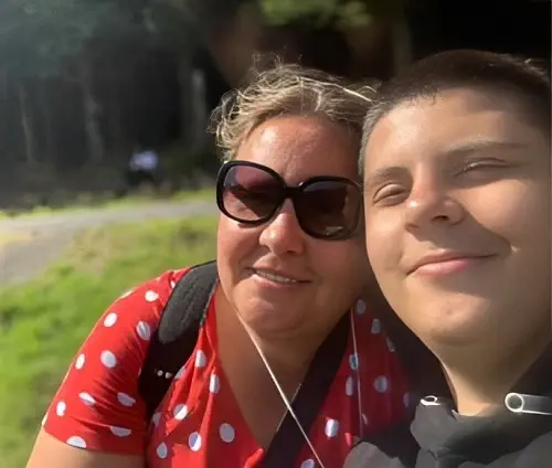 Suleman Dawood with mother Christine Dawood