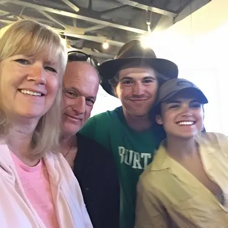 Victoria Moroles with mother, father and brother