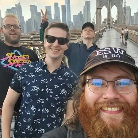 John Castic with friends