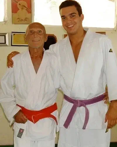 Joaquim Valente with Grandmaster Helio